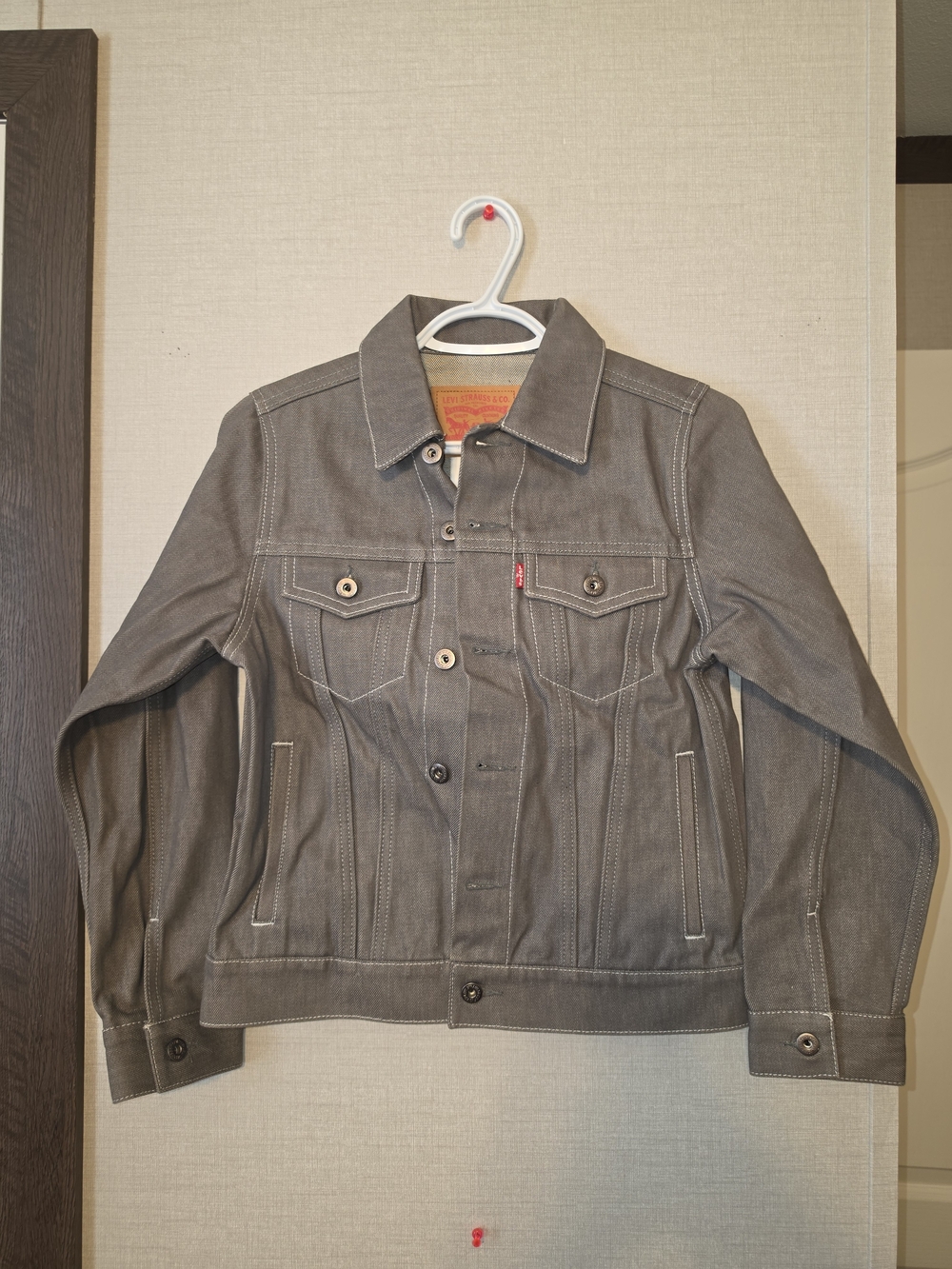 Boys Levi's Gray Denim Jacket And Matching Denim Jeans